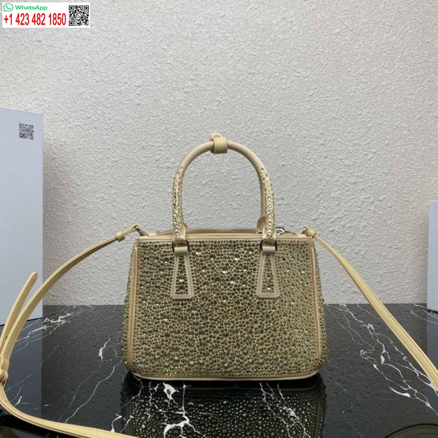 Replika Prada 1ba896 Prada Galleria Saffiano Kůže Malá Taštička Zlatá