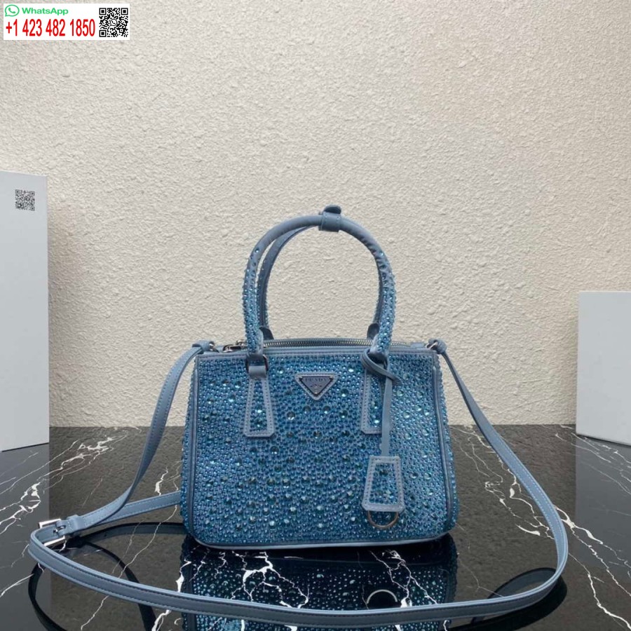 Replika Prada 1ba896 Prada Galleria Saffiano Kůže Malá Taška Modrá