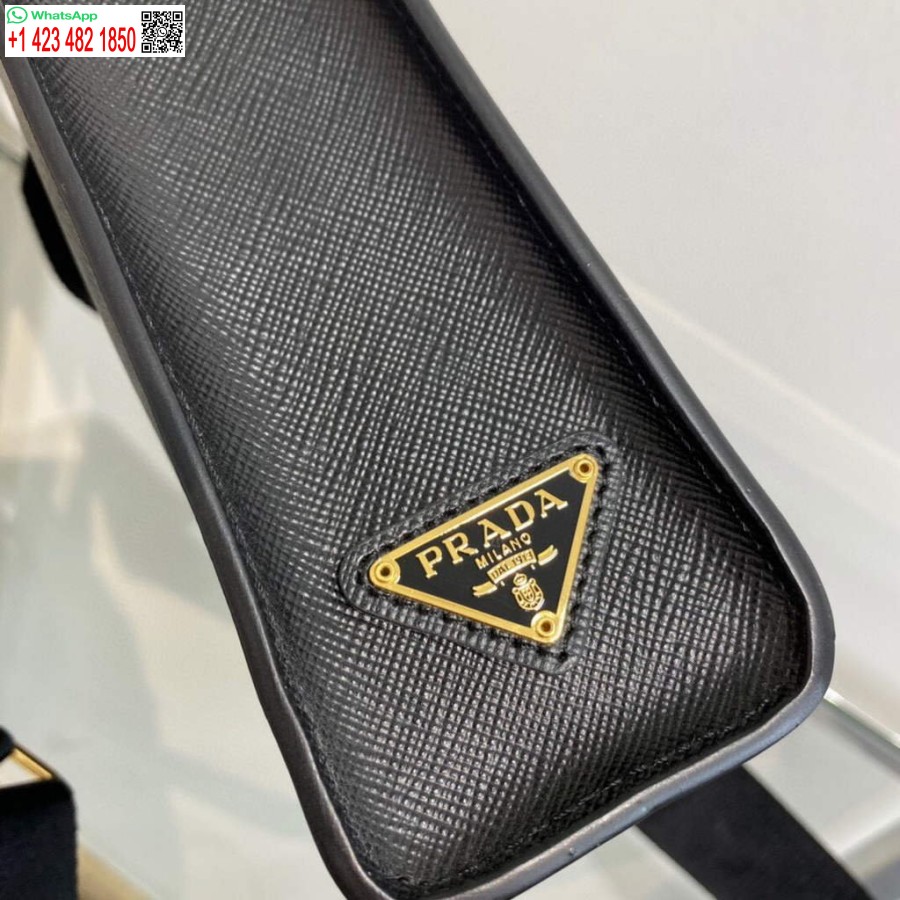 реплика Prada 1ba333 малка чанта от сафианова кожа черна