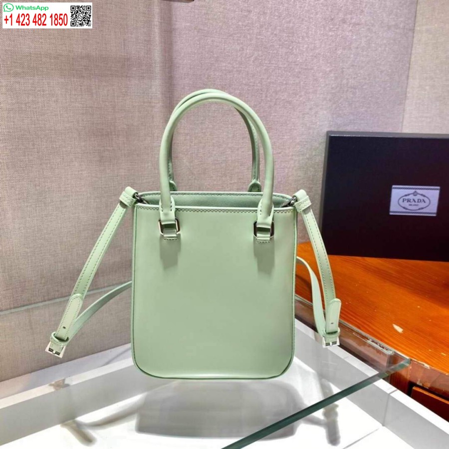 Replica Prada 1ba331 תיק קטן מעור מוברש ירוק בהיר