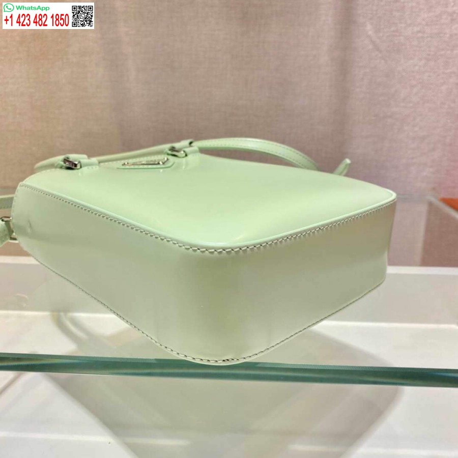 Replica Prada 1ba331 תיק קטן מעור מוברש ירוק בהיר