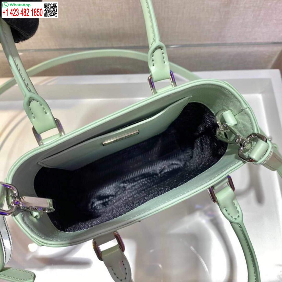 Replica Prada 1ba331 תיק קטן מעור מוברש ירוק בהיר