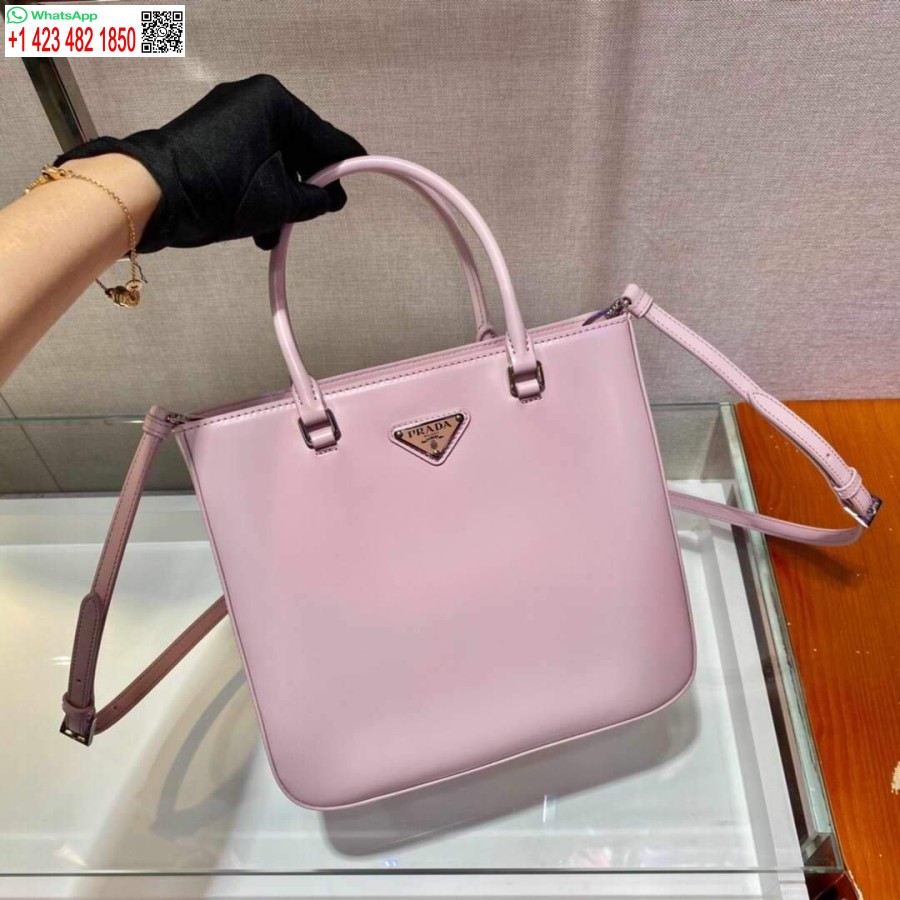 Реплика сумки-тоут Prada 1ba330 из матовой кожи розового цвета