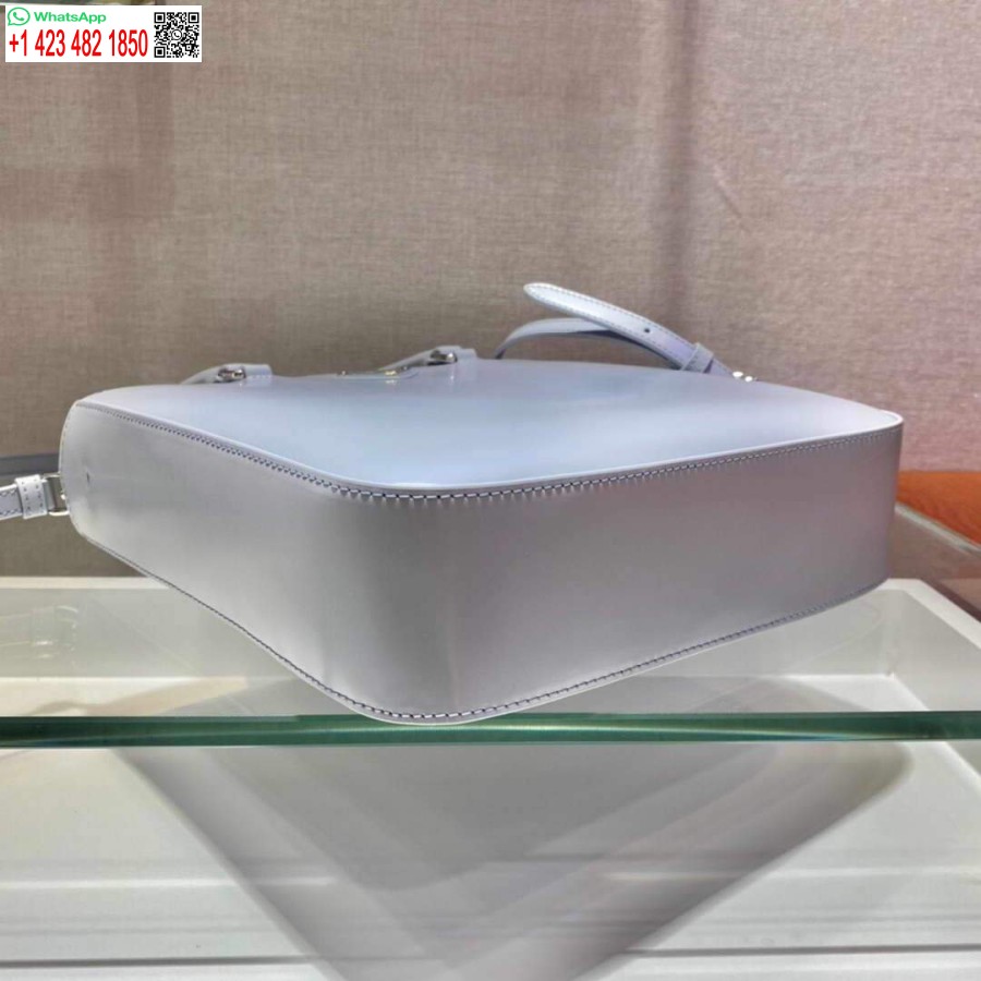 Реплика сумки-тоут Prada 1ba330 из матовой кожи светло-синего цвета