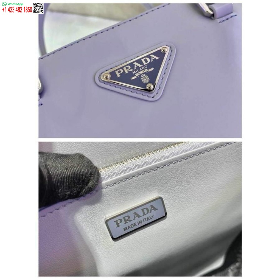 Реплика сумки-тоут Prada 1ba330 из матовой кожи светло-синего цвета