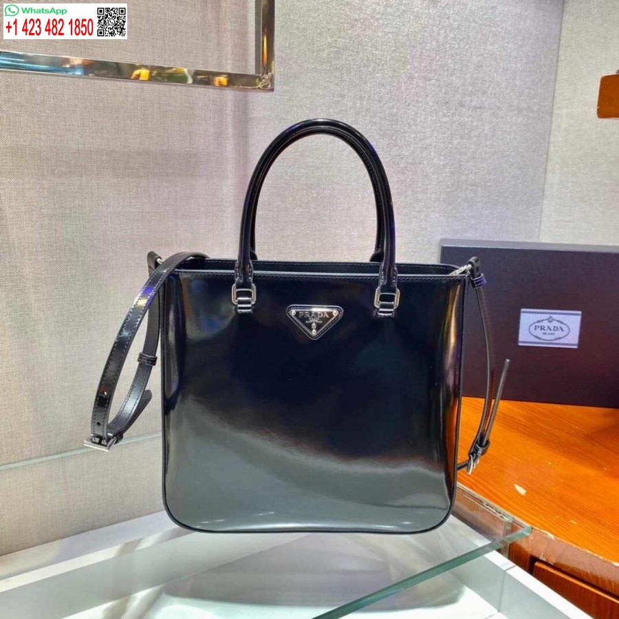 Реплика сумки-тоут Prada 1ba330 из матовой кожи черного цвета