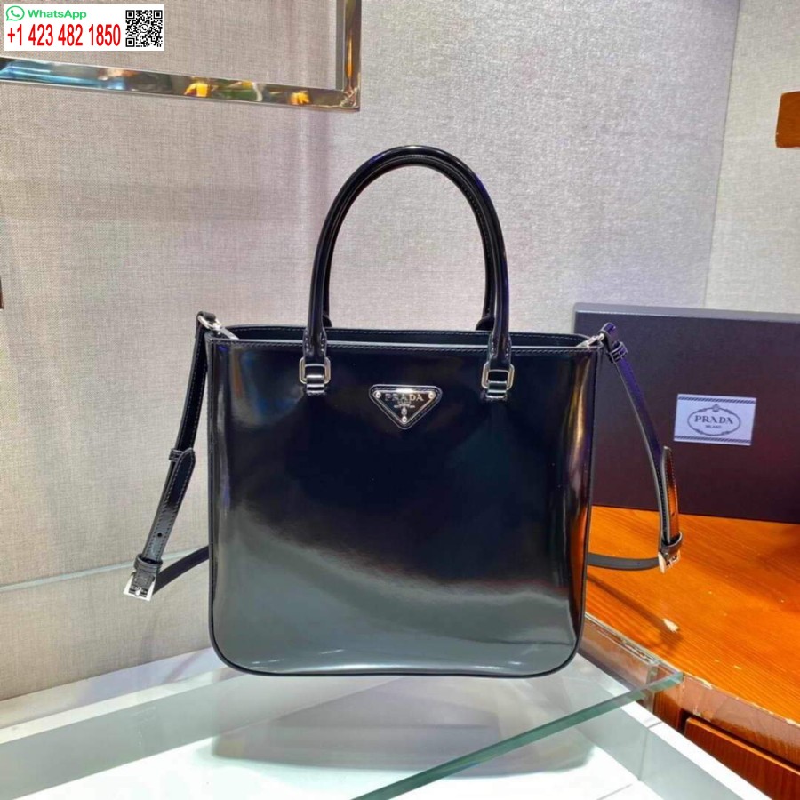 Реплика сумки-тоут Prada 1ba330 из матовой кожи черного цвета