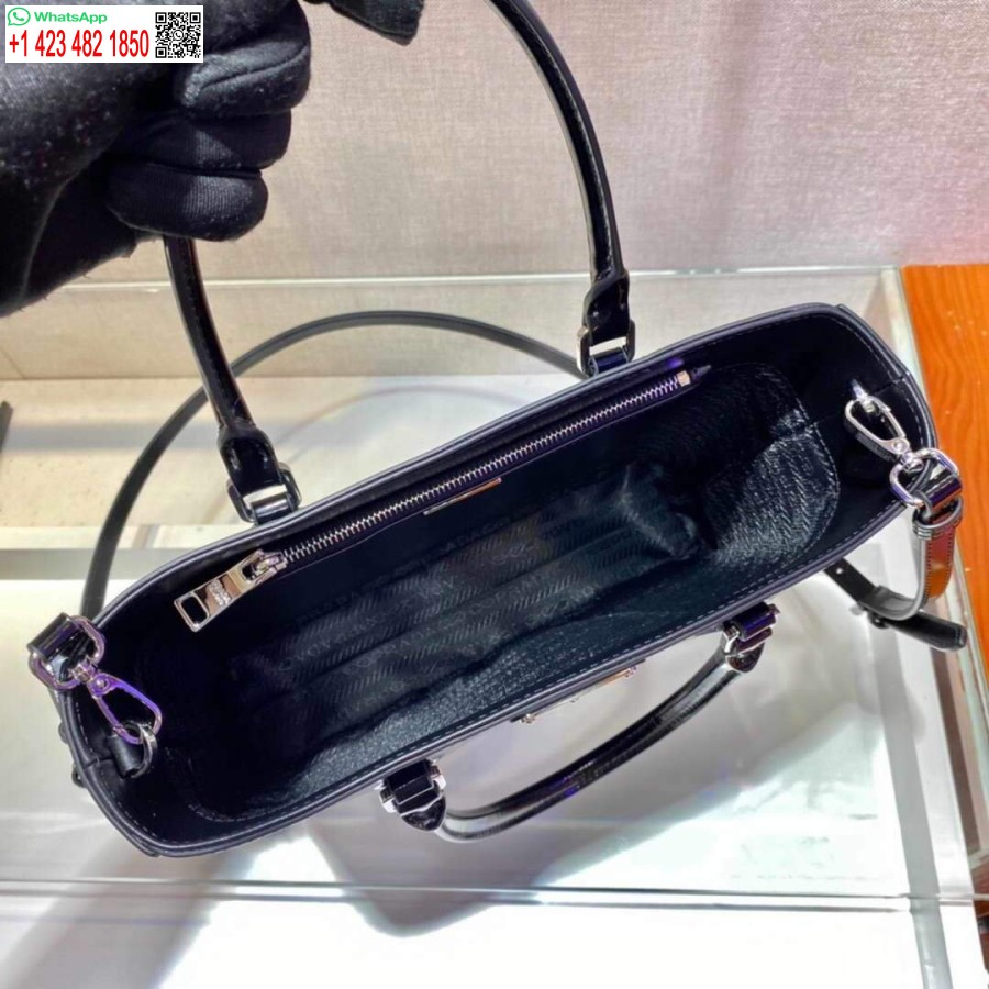 Реплика сумки-тоут Prada 1ba330 из матовой кожи черного цвета