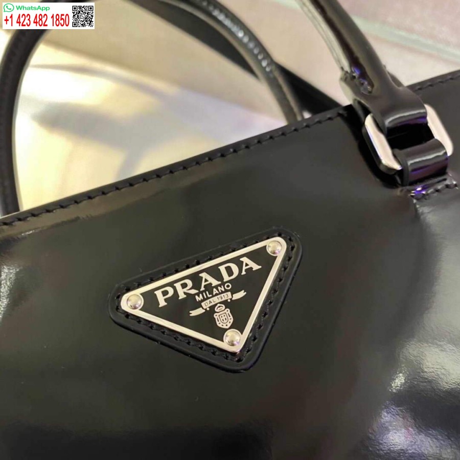 Реплика сумки-тоут Prada 1ba330 из матовой кожи черного цвета