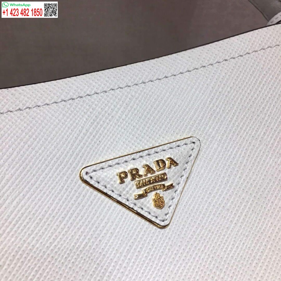 Ρεπλίκα Prada 1ba282 μεσαίο Saffiano δέρμα Prada Matinee τσάντα λευκό