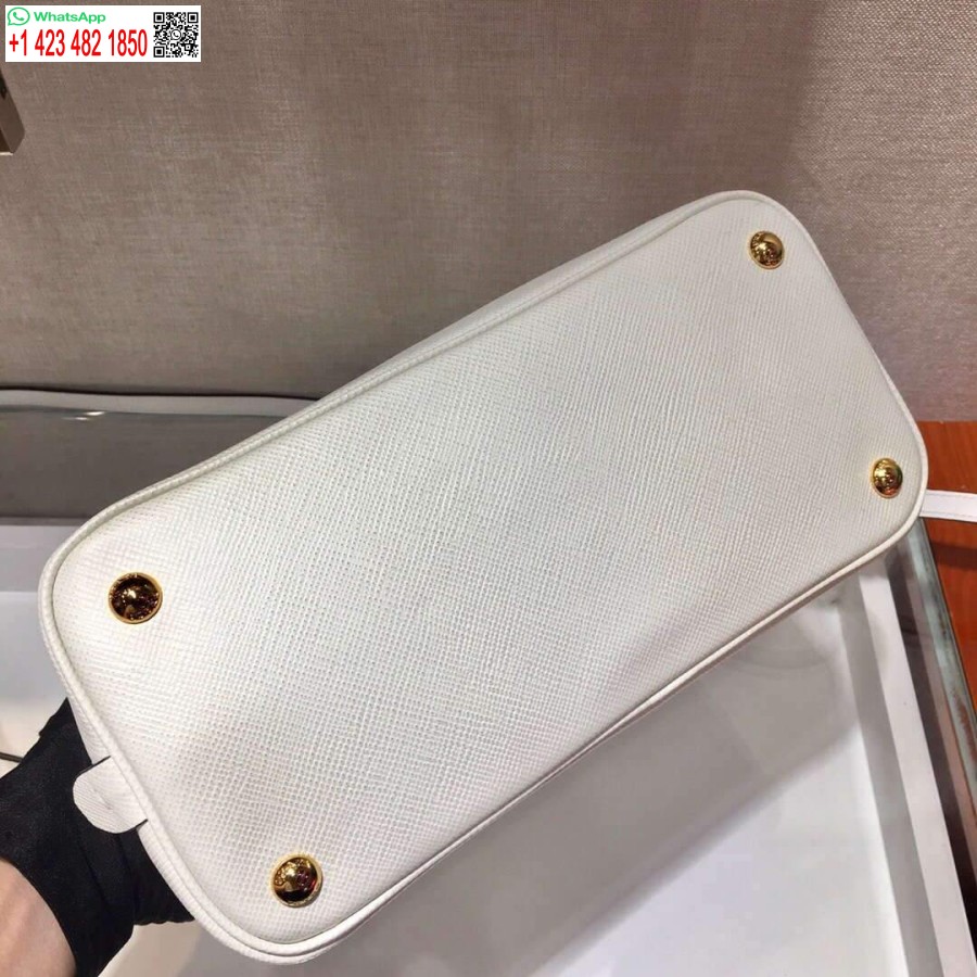 Ρεπλίκα Prada 1ba282 μεσαίο Saffiano δέρμα Prada Matinee τσάντα λευκό