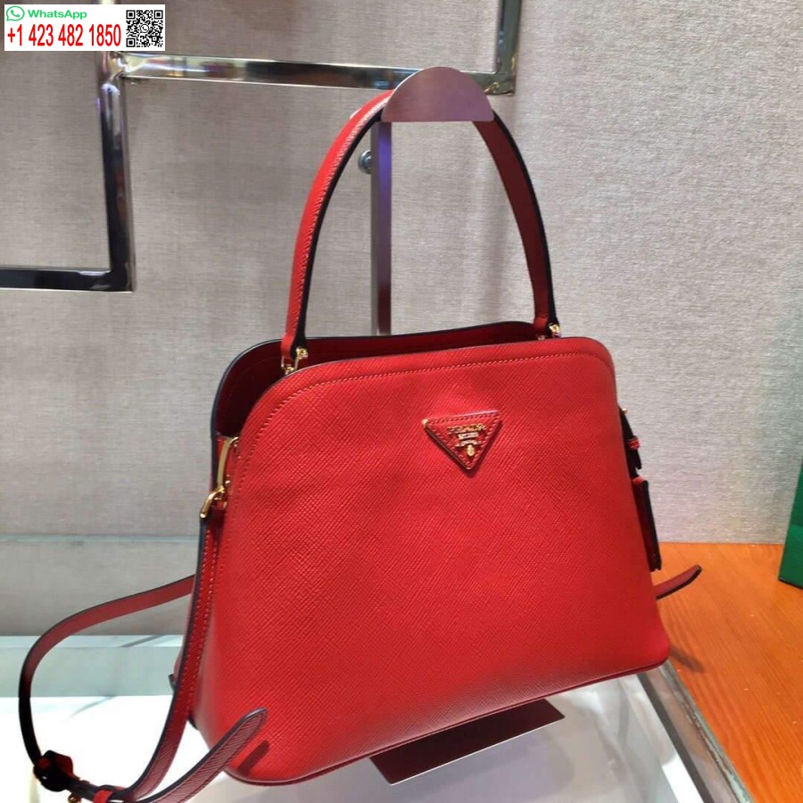 ρεπλίκα Prada 1ba282 μεσαίο Saffiano δέρμα Prada Matinee τσάντα κόκκινο