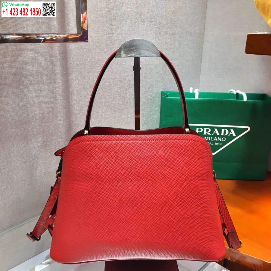 ρεπλίκα Prada 1ba282 μεσαίο Saffiano δέρμα Prada Matinee τσάντα κόκκινο