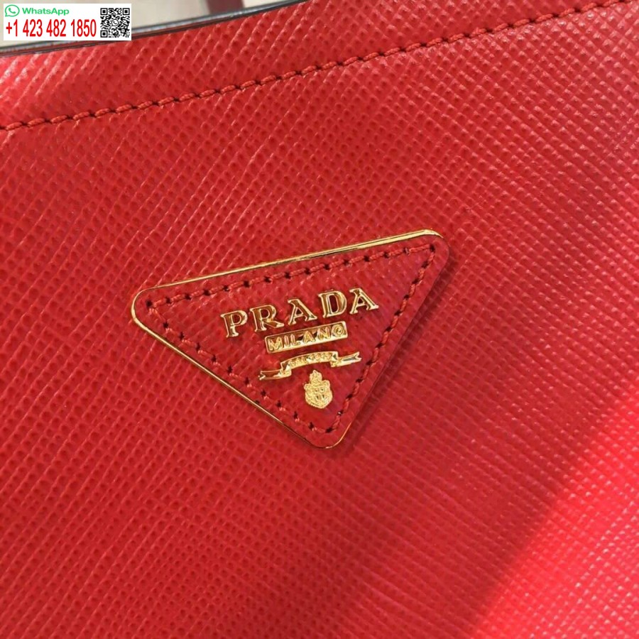 ρεπλίκα Prada 1ba282 μεσαίο Saffiano δέρμα Prada Matinee τσάντα κόκκινο