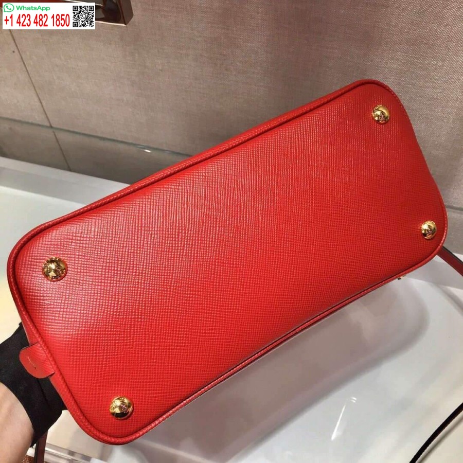 ρεπλίκα Prada 1ba282 μεσαίο Saffiano δέρμα Prada Matinee τσάντα κόκκινο