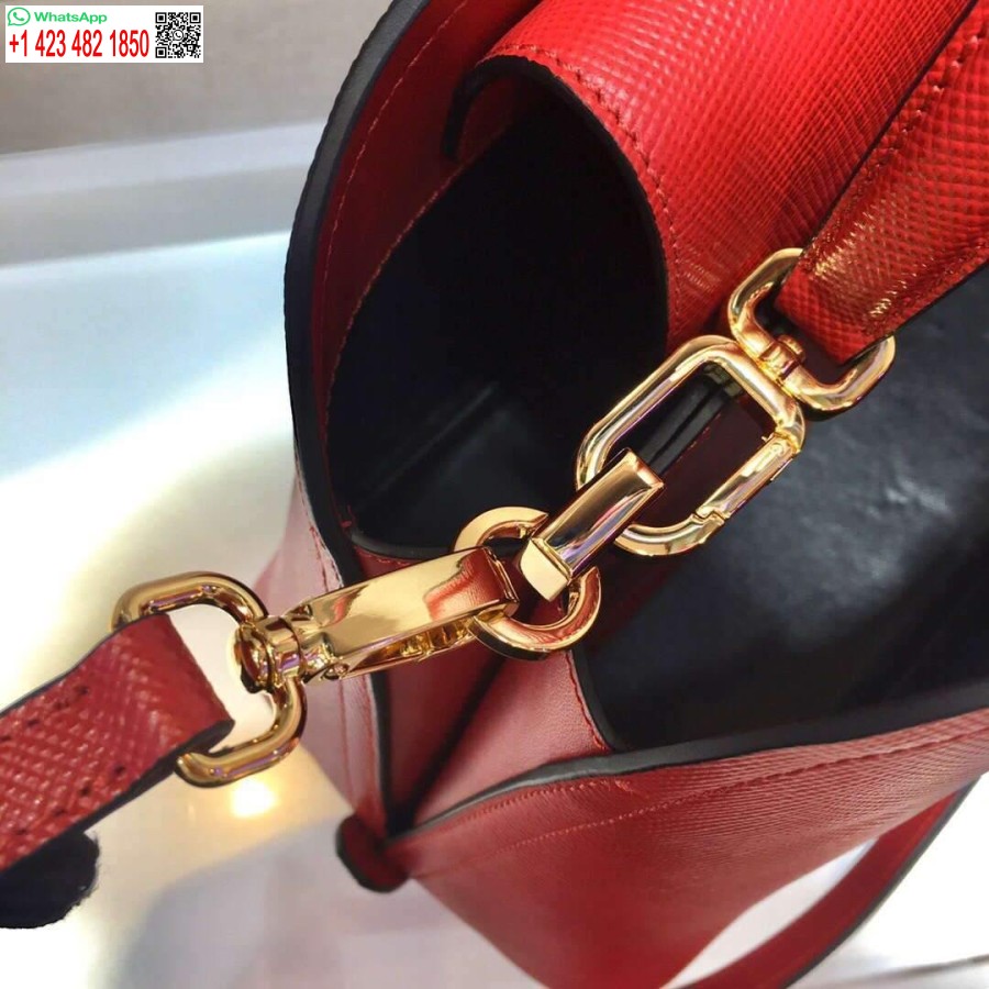 ρεπλίκα Prada 1ba282 μεσαίο Saffiano δέρμα Prada Matinee τσάντα κόκκινο