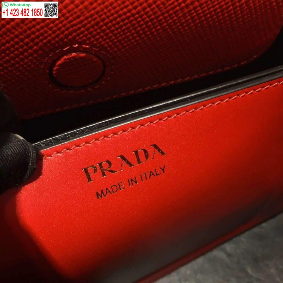 ρεπλίκα Prada 1ba282 μεσαίο Saffiano δέρμα Prada Matinee τσάντα κόκκινο