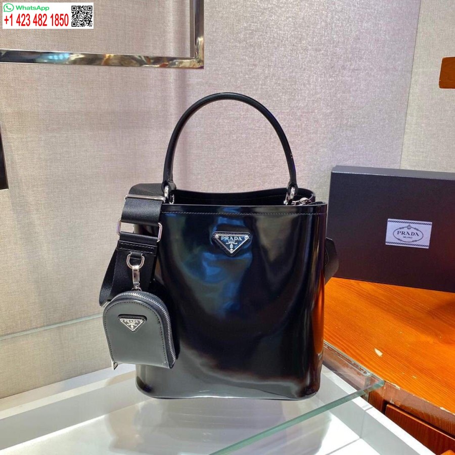 Replica Prada 1ba212 Borsa Media Prada Panier In Pelle Saffiano Nera