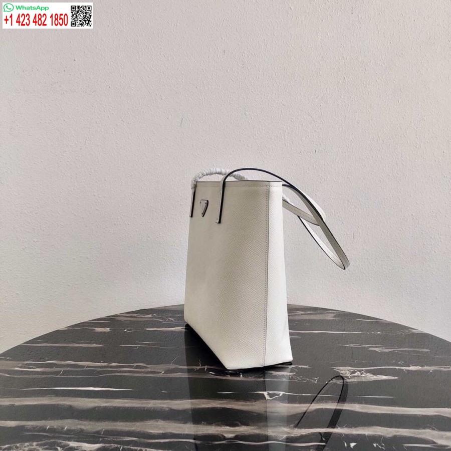 Replika Prada Saffiano Leder 1BG342 Tote Weiß