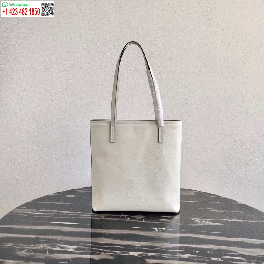 Replika Prada Saffiano Leder 1BG342 Tote Weiß