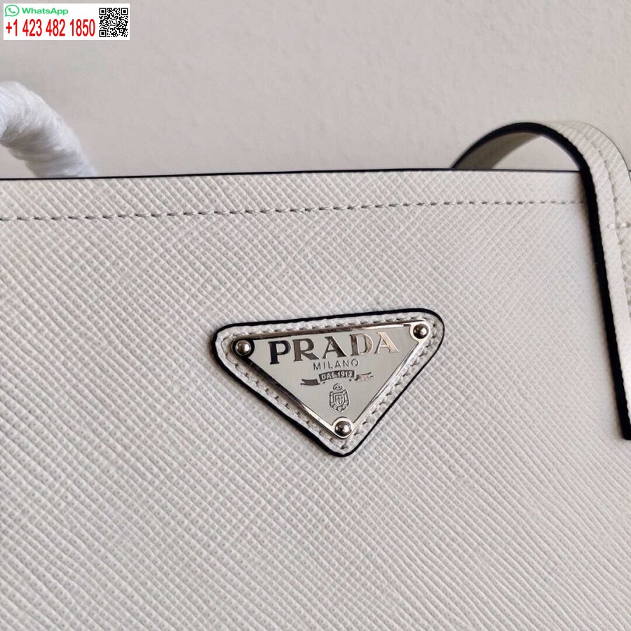 Replika Prada Saffiano Leder 1BG342 Tote Weiß