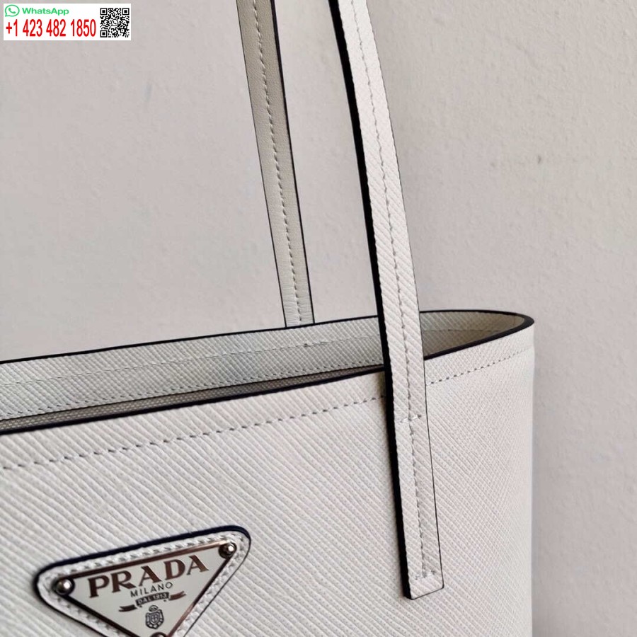 Replika Prada Saffiano Leder 1BG342 Tote Weiß
