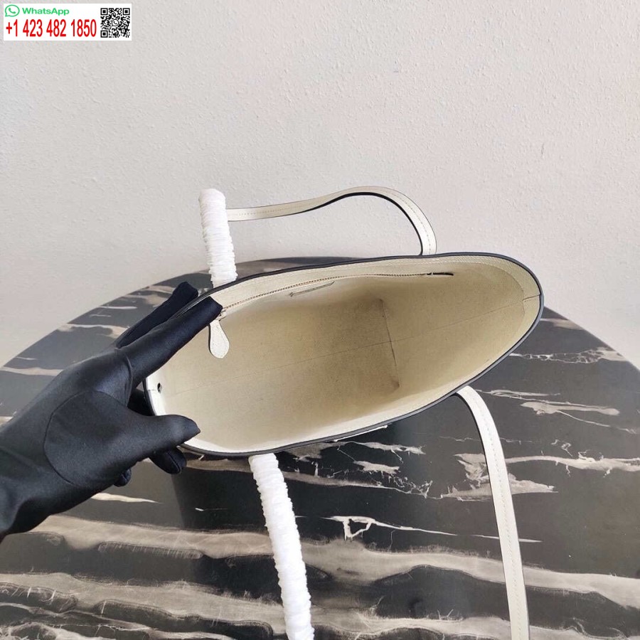 Replika Prada Saffiano Leder 1BG342 Tote Weiß