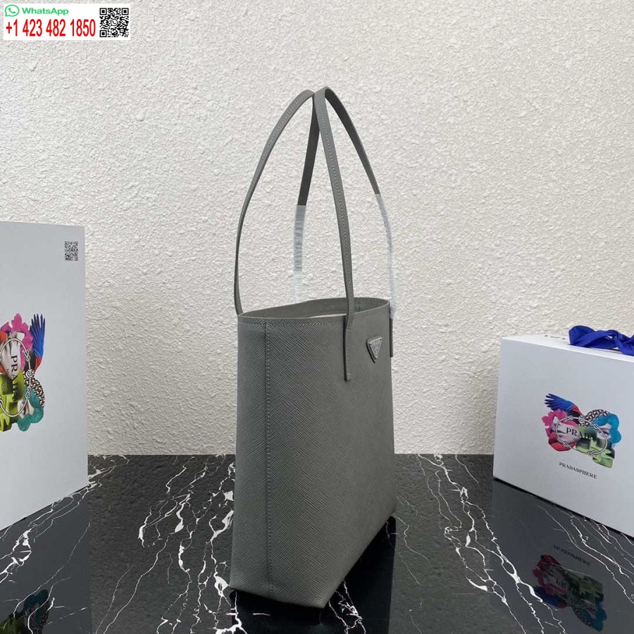 Replica Prada Saffiano Nahka 1bg342 Tote Harmaa