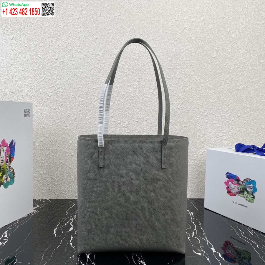 Replica Prada Saffiano Nahka 1bg342 Tote Harmaa