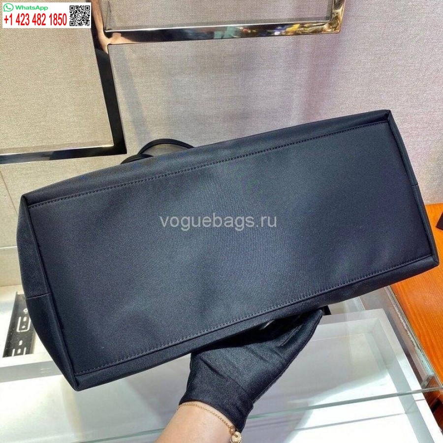 ρεπλίκα Prada 1bg107 ρε νάιλον μεσαία τσάντα μαύρη