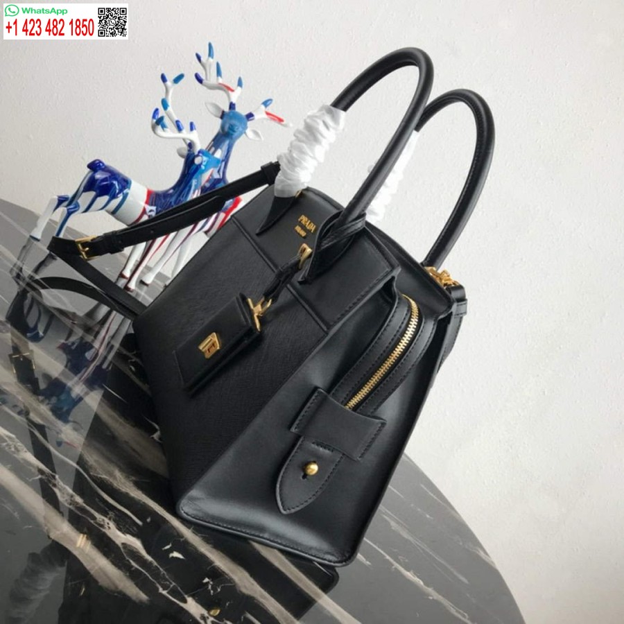 ρεπλίκα Prada 1ba046 μεσαία τσάντα Tote Esplanade μαύρη