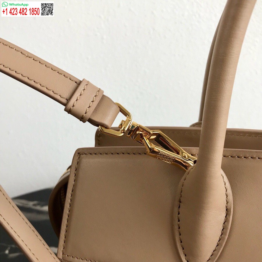 ρεπλίκα Prada 1ba046 μεσαία δερμάτινη τσάντα Tote Esplanade βερίκοκο